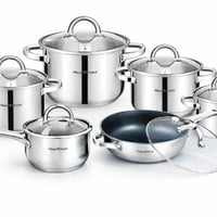 طقم اواني HausRoland عالية الجودة من الاستانليس ست...