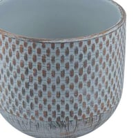 أصيص نبات بنقشة فنية ريفية