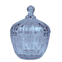 علبة تقديم زجاجية بغطاء (سكرية / مكسرات / تمر)