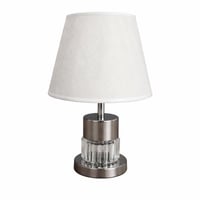 مصباح طاولة فاخر بقاعدة كريستال وتصميم عصري