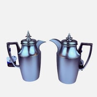 طقم دلات ضيافة معدنية فاخرة – لون فضي