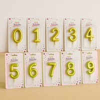 شمع أرقام ذهبي لعيد الميلاد