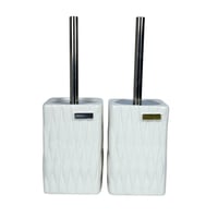 فرشاة حمام سيراميك مربعة بقاعدة معدنية