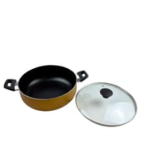 قدر طهي بغطاء زجاجي – مقاس 28 سم