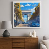 لوحة فنية بإطار - قوس النصر في باريس
