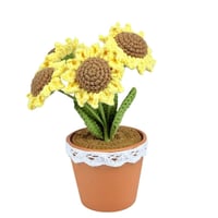 مزهرية كروشيه دوار الشمس