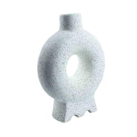 مزهرية ديكور خزف دائرية بتصميم عصري