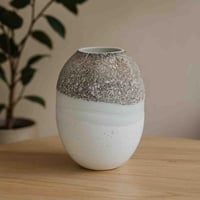 مزهرية سيراميك بيضاوية بتدرجات طبيعية