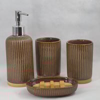 طقم إكسسوارات حمام فاخر من 4 قطع