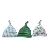 طقم قبعات أطفال حديثي الولادة – 3 قطع قطنية ناعمة...