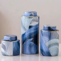 فازة ديكور سيراميكية بغطاء – للزينة وتنسيق الزهور