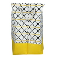 سلة تخزين قماشية بنمط هندسي