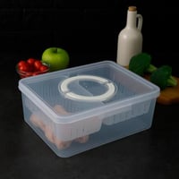 حافظة طعام بلاستيكية بغطاء محكم