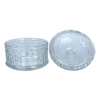 علبة تخزين زجاجية شفافة