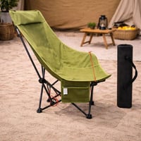كرسي تخييم قابل للطي بظهر مرتفع قابل للتعديل