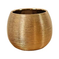 أصيص سيراميك بتصميم مخدود فخم ولمسات حرفية مميزة