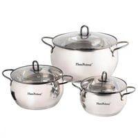 طقم اواني HausRoland ستانليس ستيل عالي الجودة-6قطع...