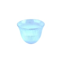 طقم فناجيل قهوة زجاجية مخططة (6 قطع)