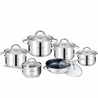 طقم اواني HausRoland عالية الجودة من الاستانليس ست...