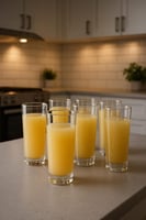 كوب عصير زجاجي شفاف طويل – طقم 6 قطع