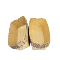 علب تقديم ورقية بنقشة مموجة – بني كرافت 15 قطعة