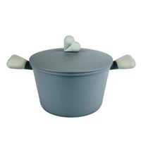 قدر جرانيت رمادي بمقابض على شكل قلب – 2.4 لتر