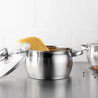 قدر طهي ثلاثي الطبقات من الستانلس ستيل مع غطاء زجا...