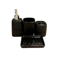 طقم إكسسوارات حمام سيراميك فاخر – 4 قطع