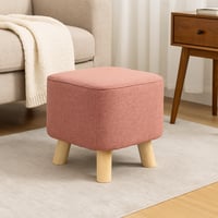 مقعد دائري مبطن بأرجل خشبية