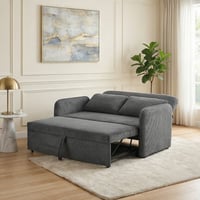 كنبة استرخاء مزدوجة قابلة للتحول إلى سرير – رمادي...