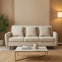 كنبة مودرن 3 مقاعد قماش مع صندوق تخزين