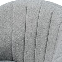 كرسي بار عصري قماش بقاعدة معدنية رمادي فضي