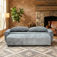 كنبة 3 مقاعد قابلة للتعديل إلى سرير رمادي