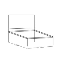 سرير معدني 200x180 سم اسود