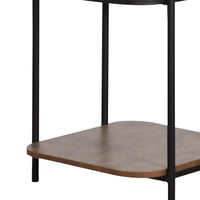 طاولة خدمة 2 دور سطح زجاجي بني