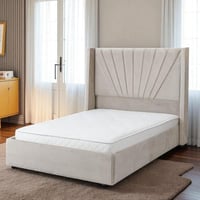 سرير خشبي بتنجيد مخملي 120×200 سم