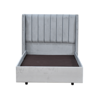 سرير خشبي بتنجيد مخملي فاخر 120×200 سم