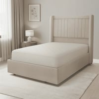 سرير خشبي بتنجيد مخملي عصري 120×200سم