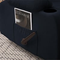 كرسي استرخاء هزاز دوار قماش بحامل جوال أسود