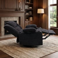 كرسي السعادة استرخاء فخم هزاز دوار قماشي مودرن أسو...