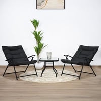 طقم كرسين وطاولة أسود