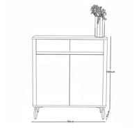 دولاب متعدد الاستخدام خشبي 90 سم