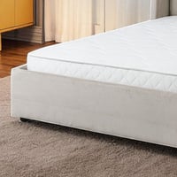 سرير خشبي بتنجيد مخملي 120×200 سم