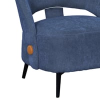 كرسي مفرد فاخر قماشي أزرق