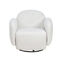 طقم كنب 2 مقعد فاخر مع كرسيين دوار وثابت أوف وايت