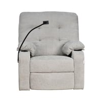 كرسي استرخاء فخم هزاز دوار بحامل جوال رمادي فاتح