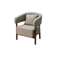 كرسي مفرد فخم قماش بهيكل خشبي مودرن