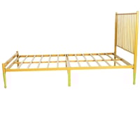سرير معدني 200x180 سم ذهبي