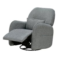 كرسي استرخاء فخم هزاز دوار قماشي مودرن