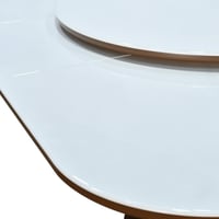 طاولة طعام رخام صناعي دوارة قابلة للتمدد 6 كراسي